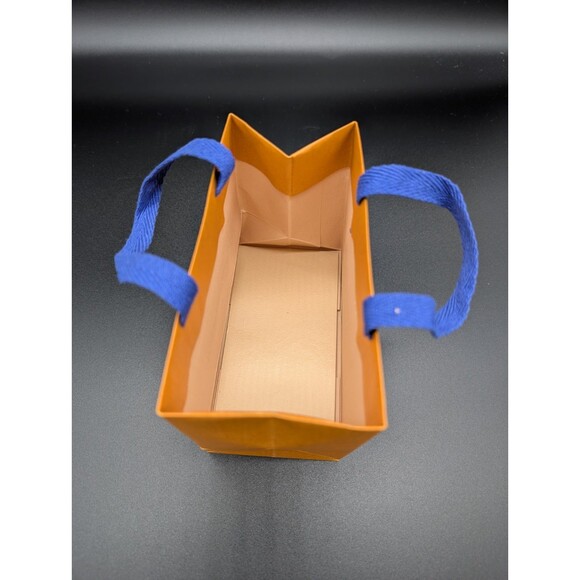 LOUIS VUITTON Rare Mini Shopping Orange Paper Gift Bag  5.5” x 4.5” x 3” EUC - Picture 4 of 9